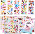 Pack of 6 Mini Puffy Stickers Sheets for Kids. 