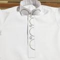 baby boy white kurta pajama suit with design. 