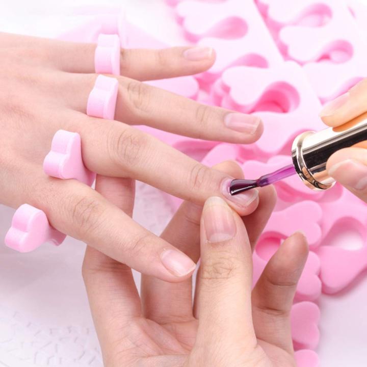 Soft Foam Sponge Toe Separator Finger Separator Nail Art Tools Feet Care Manicure Pedicure Flexible Gel Polish Coating, 2 Pieces Nail Polish Protectors for Nail Art/Painting Toes and Fingers Applicable Foam