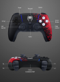 EGM PS4 Pro Wireless Controller RS-5 with 6-Axis Gyro, Dual Vibration, Type-C, New - Ultimate Gaming Experience for PS4, Windows, Laptop. 