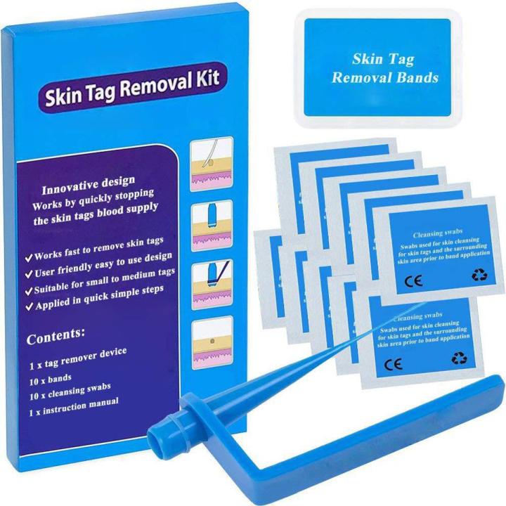 Medical Skin Tag Kill Skin Mole Wart Remover Micro Band Skin Tag Removal Kit With Cleansing Swabs Adult Mole Wart Face Care