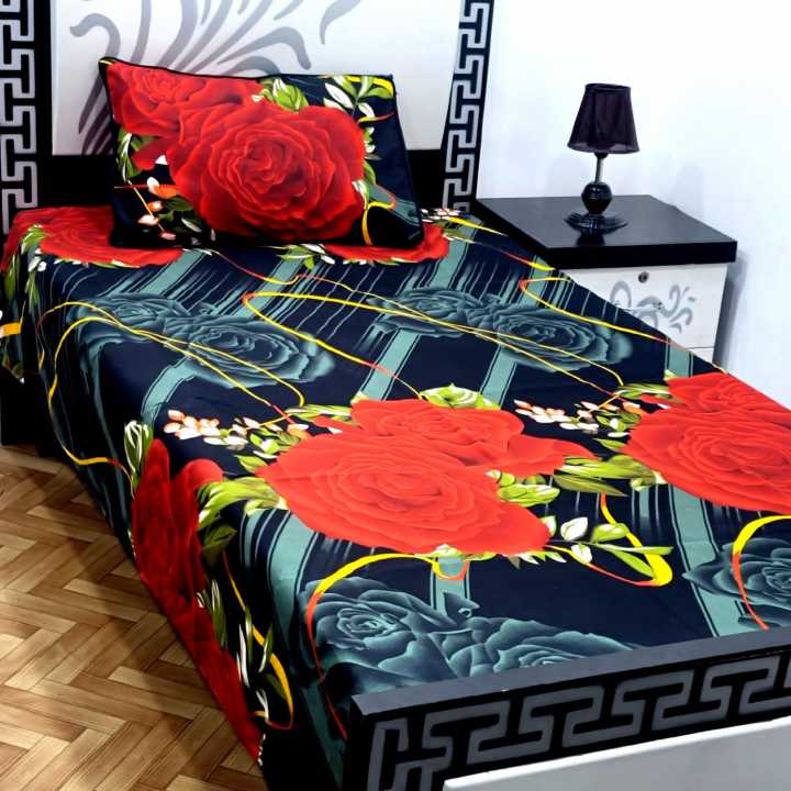AR CART Single Size Bedsheet in High Quality Cotton Top Designs