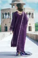 Aayra D-05 Dark Purple Summer Lawn Eid Unstitched 3 Piece Suit for Women. 