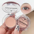 3 Colors Matte Nude Eyeshadow Cream/ Waterproof Silky Smooth Eye Shadow Primer Pigment/ Apricot Eye Makeup Long Lasting Monochrome Lying Silkworm. 