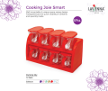 Lavenna Spice Rack 8 in 1 (Coloured Lid). 