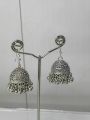 Desi style fine quality silver jhumka; trendy jewelery for party or festive wear. 