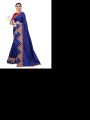 Partywear crepe silk saree with matha patti work. 