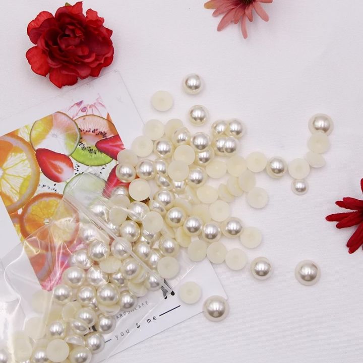 8MM%20100pcs%20Half%20Round%20Pearl%20Bead%20Flat%20Back%20Beads%20For%20Jewelry%20And%20Crafts%20Making%20Pearls%20Beads%20-%20Image%204