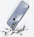For Infinix Hot 10s / Hot 10s NFC Back Cover with Lanyard Fashion Shiny Plating Maple Leaf Design Camera Lens Protection Square Edge Soft Silicone Protective Phone Case. 