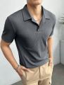 Textured Waffle Knitted Polo T-shirts for Men - 2025 Men’s knitted Polo T-shirt - Stylish Men’s Polo Tshirt - Polo T-shirts for Men. 
