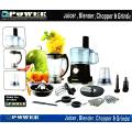 GPower GP-5840 Juicer, Blender, Grinder & Chopper - Jumbo Food Factory and Food Processor - Black (2 Years Brand Warranty). 