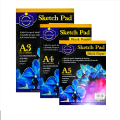 Keep Smiling Black Paper Sketch Pad For Artist 20 Sheets 150Gram. 