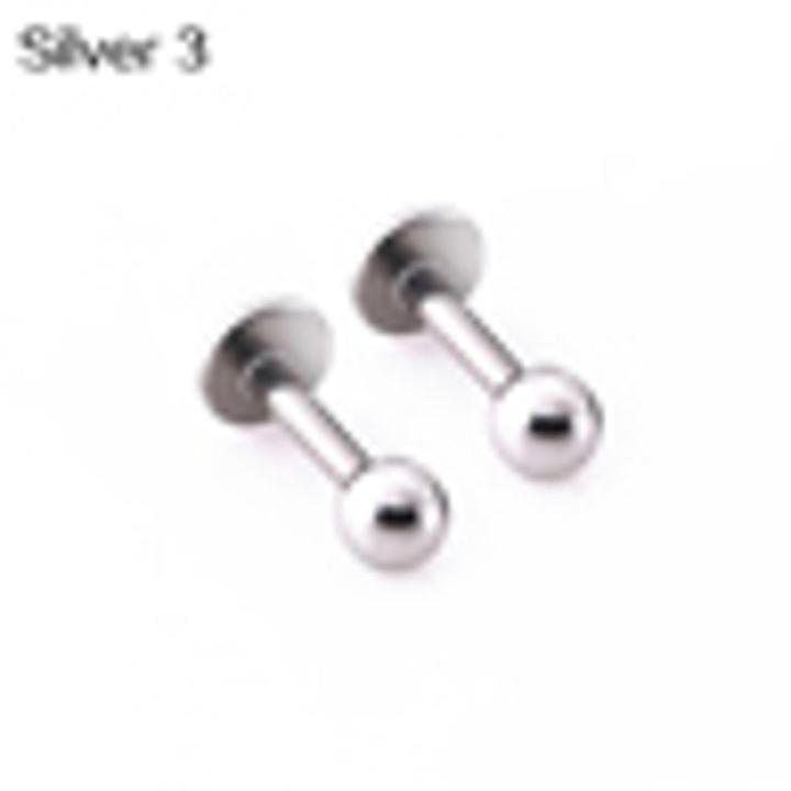 2 Pcs Titanium Surgical Stainless Steel Hipsters Small Stud Earring Punk Jewelry Gift