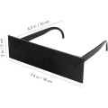 Covered Lenses Square Sunglasses Protective Fancy Black Censorship Glasses Unisex Prop Eyewear for Christmas Party Costume Accessory Festival Outfit Photo Shoots Themed Events. 