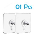 Strong Transparent Self Adhesive Screw Hook, Nail-Free Space Saving Poster Seamless Wall Hook Waterproof Durable Transparent Kitchen Bathroom,  Hanger Nails Screw Stickers Punch-Free Wall Hooks for Photos. 