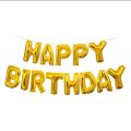 Golden Happy Birthday Theme Foil Set Including 30 Balloons ( 15 Gold & 15 White ) Golden Happy Birthday Foil & 5 Confetti Balloons & 2 Gold Star & 2 Silver Dil & Golden Curtain. 