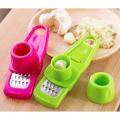 Multifunction Plastic Stainless Steel Garlic Press Mini Ginger Grinding Grater Garlic Crusher Peeler Press Grater Slicer Cutter. 