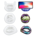 3 PCS Lips Resin Mold Resin Art Molds Ornament Silicone UV Epoxy Casting Molds B. 