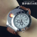 Electronic Cigarette Lighter Charging Watch Lighter Windproof Creative Personality Men's Watch. 