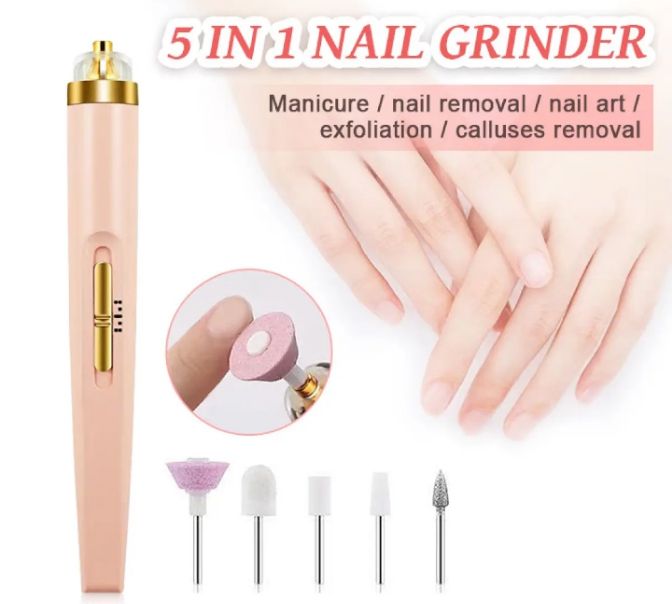 Pro Nail Drill Set: Rechargeable Flawless Salon Electric Nail Drill with Manicure Pen Shape - Grinding, Acrylic Art, Cuticle Clean, Gel Remover, Nail Art Milling Cutters - Complete Manicure and Pedicure Tools Kit
