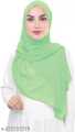 Plain Chiffon Georgette Hijab Stoller Scarf-Multicolor Stoller For Girls and Womens. 