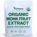 Organic Monk Fruit Sweetener, 125g (4.41oz) 400 Servings, No Fillers Pure USDA Organic Monk Fruit Extract Powder with No Aftertaste, Zero Calorie & Zero Carbs, Keto & Paleo Friendly, by Purisure. 