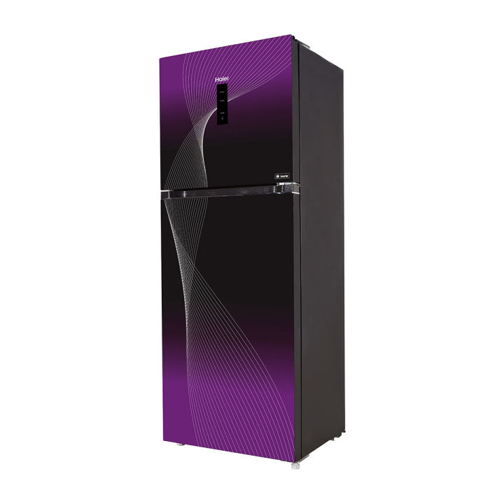 Haier 16 Cu Ft/Digital Inverter/HRF-438IFPA (Fresher & HCS Technology+Digital Control Panel+Turbo Fan+4 Temperature Sensors+ABT Technology+Inverter Compressor+Glass Door) Purple Colour Refrigerator/10 Years Warranty