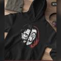 Unisex Black Kangaroo Hoodie with Drawstring - Premium Quality Long Sleeve Pullover for Winter Wear. 