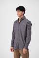 Monark - Charcoal Snap-Button Down Shirt For Men. 