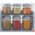 Spice Line Spice Rack 6 Pcs Jar Set. 