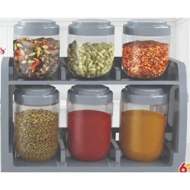 Spice Line Spice Rack 6 Pcs Jar Set