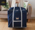 [Crownstage] High Quality Super Large Capacity Quilt Storage Bag For Clothes Blankets Closet Organizer Moving Tote Bag Zipper Durable Handbag Luggage Pack Size 23 x 19 x 23 Inches. 