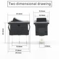 KCD1 Push Button Switch 15x21mm 2 /3 Pin SPST Mini switches 10A/125V 6A/250V Snap-in On-OFF ON-OFF-ON Boat Rocker Switch. 