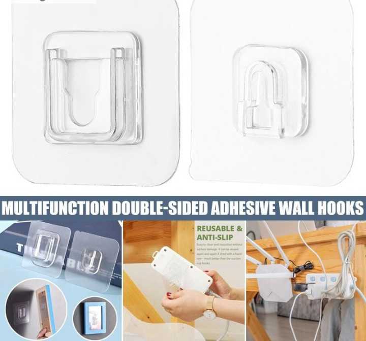 Transparent Double Sided Tape Wall Hook Wall Hanger Suction