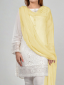 Lemon Yellow Chiffon Dupatta For Girls/Ladies-Chiffon  Dupatta 2.5 Meter Color Premium Chiffon Quality Durable Fabric Reasonable Stylish Look Dupatta. 