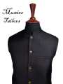 Customized Black Waist Coat For Men by Munirs tailors/ Premium Quality Waistcoat. 