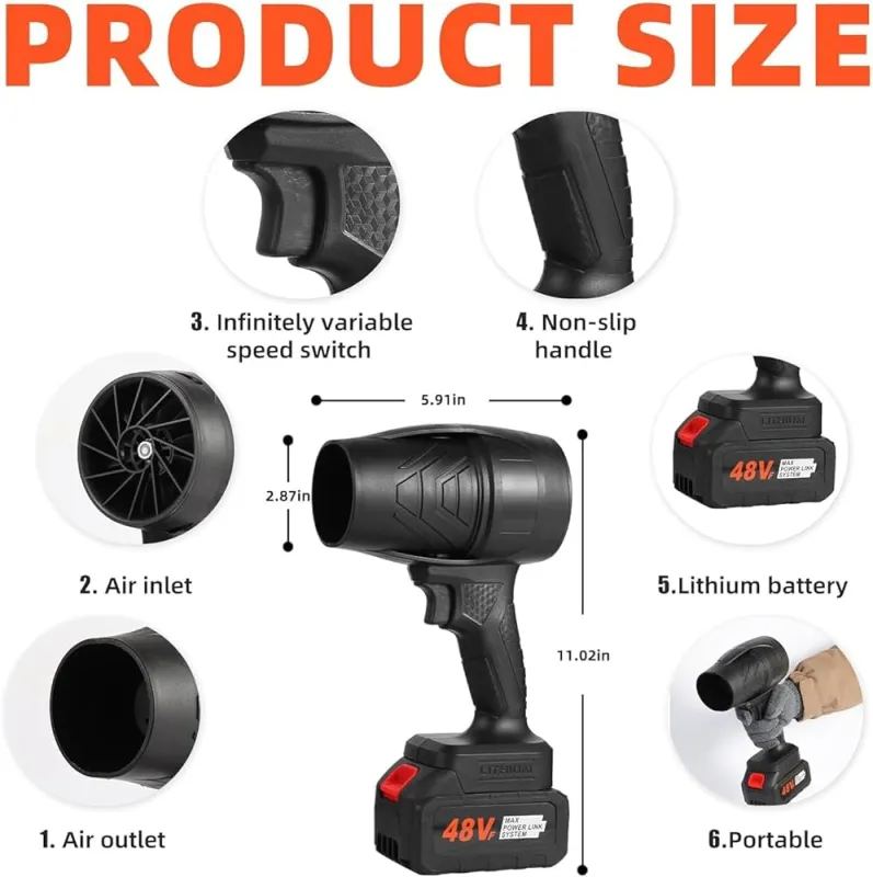 21V Portable Turbo Jet Blower