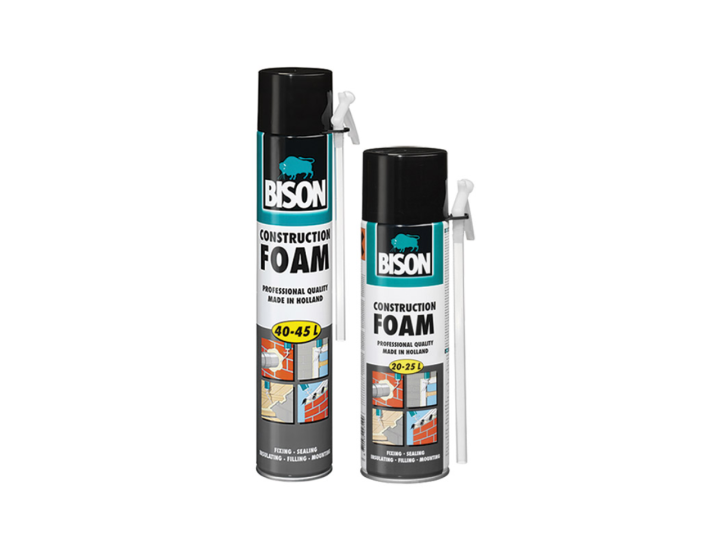 Bison Construction Foam Use for Fixing, Sealing Insulating, Filling and Mounting 500ml (MADE IN HOLLAND)