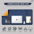 Leather Desk Pad Protector,Mouse Pad,Office Desk Mat,Non-Slip Double Sided PU Leather Desk Blotter,Laptop Desk Pad,Waterproof Desk Writing Pad for Office and Home (35.4" x 17.7"). 