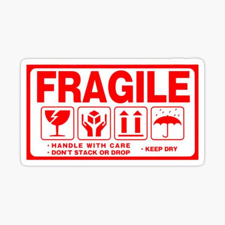 Fragile Warning Stickers for Sensitive Products Handle With Care