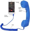 Universal Retro Style Phone 3.5mm Wired Receiver Handset Radiation Free Coco Retro Phone with HD Speaker and Microphone Wireless Retro Telephone Handset and Wired Phone Handset Receivers Headphones for a mobile phone with comfortable call Note random colo. 
