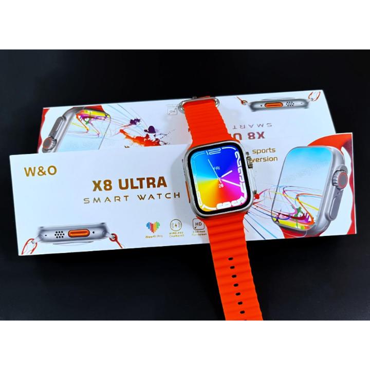 X8 Ultra Smart Watch 49 mm - Ocean Straps - Space Gold Dail - Full Screen HD Display - Bluetooth Calling - Latest Model - All Sports Mode - Long Battery Life