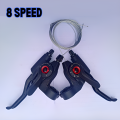 1 Pair Mountain Bike Gear Shifter Bicycle 3x8 Speed Shifter with Brake Cable MTB cycle Brake Lever Shifter Set, 3 Speed (Left Side) & 8 Speed (Right Side). 