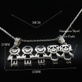 3 Boys 2 Girl Family Stainless Steel Chain Necklaces For Silver Color Statement Necklace Jewelry Collar Hombre N371s01. 