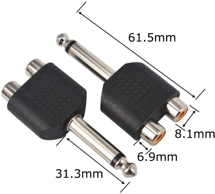 6.5mm%20Male%20Plug%20to%20Double%20RCA%20Female%20Jack%20Y%20Type%20Audio%20Adapter%20Connector%20Pack%20of%202%20-%20Image%205