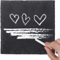 2022 Wholesale Custom Gorgeous Black Slate Stone Coasters Bulk Square Slate Stone Cup Coaster for Drink Bar Kitchen. 