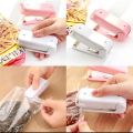 Mini Pocket Home Sealing Machine Snacks Bag Sealer Heat Sealer Vacuum Resealer Portable Bag Clips handy Sealing Machine. 