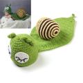 Knitted Snail Shape Newborn Photography Props Photo Baby Costume Outfit Handmade Baby Suit Conjoined Cap. 