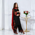 Embroidered Kurti and Trouser Set for Women - One Size. 