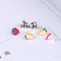 100Pairs/box Small Stud Crystal Star Heart Moon Earrings Sets For Women Girl Child Jewelry Accessories. 